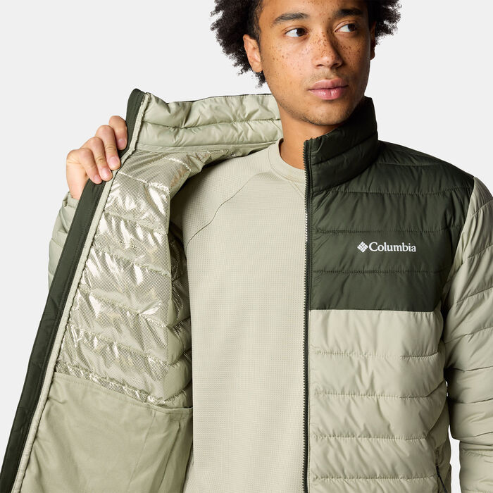 Columbia Men's Powder Lite II Full-Zip Hiking Jacket Green Columbia Men's Powder Lite II Full-Zip Hiking Jacket Green image number 4