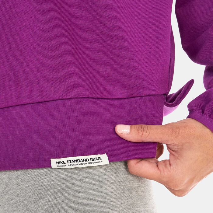 Nike Women's Dri-FIT Standard Issue Sweatshirt Purple image number 3