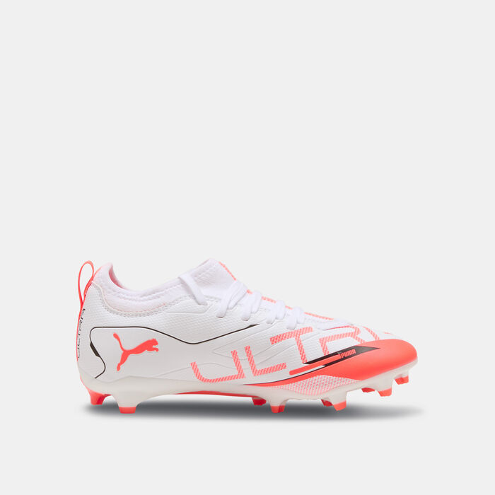 PUMA Kids' ULTRA 5 MATCH Firm Ground/Artificial Ground Football Shoes White image number 2