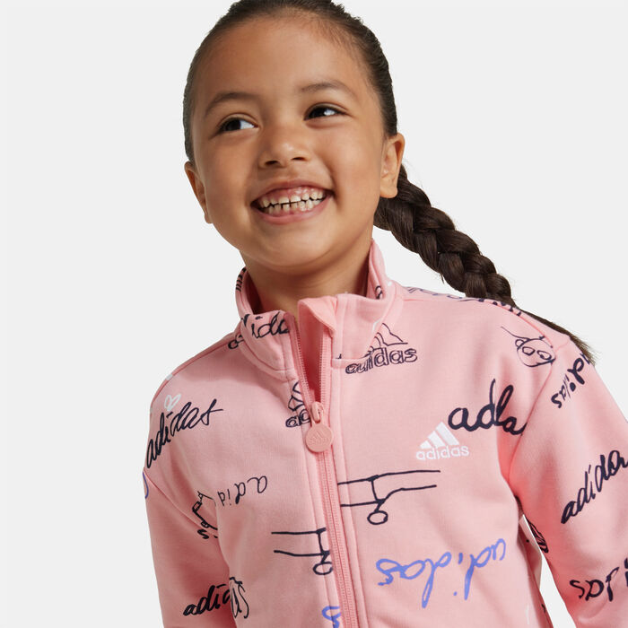 adidas Kids' Brand Love Tracksuit Pink adidas Kids' Brand Love Tracksuit Pink image number 3