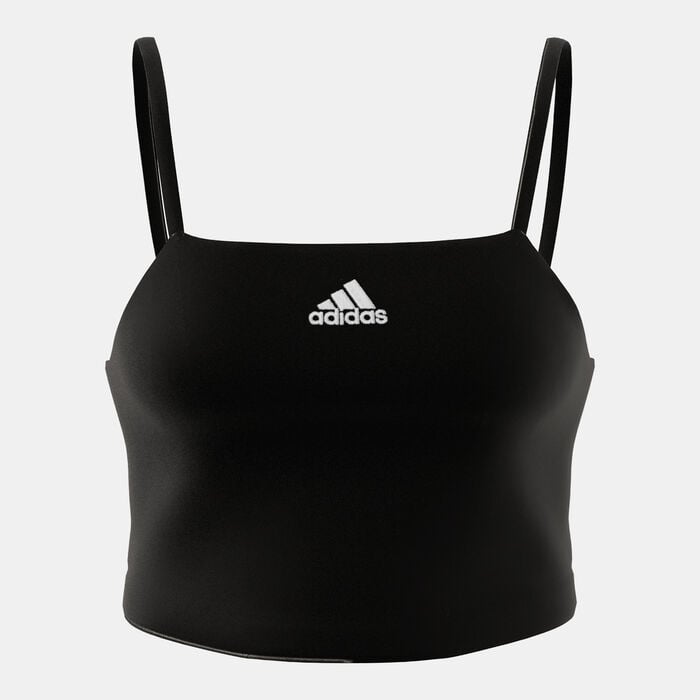 adidas Women's Allover Graphic Corset-Inspired Tank Top Black adidas Women's Allover Graphic Corset-Inspired Tank Top Black image number 0