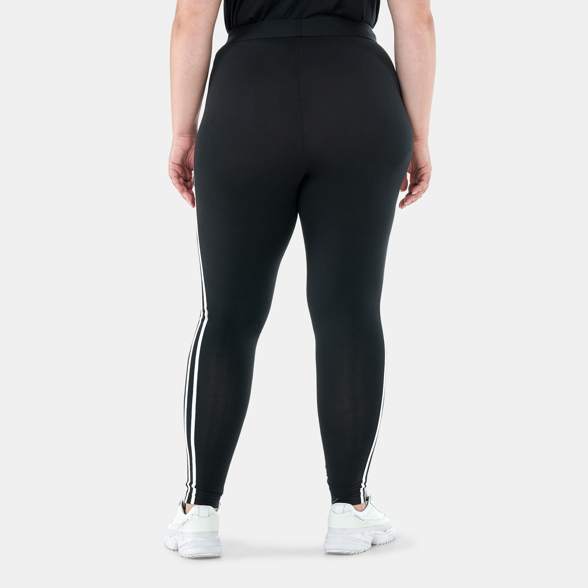 Adidas 3 stripe leggings online plus size