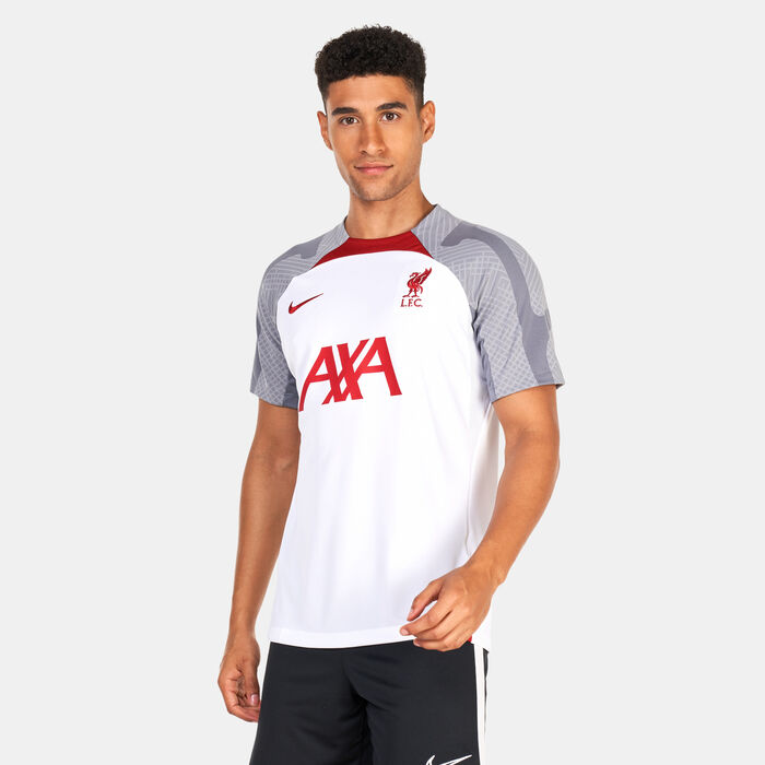 Nike Men's Liverpool FC Strike Dri-FIT Knit Football T-Shirt White image number 0