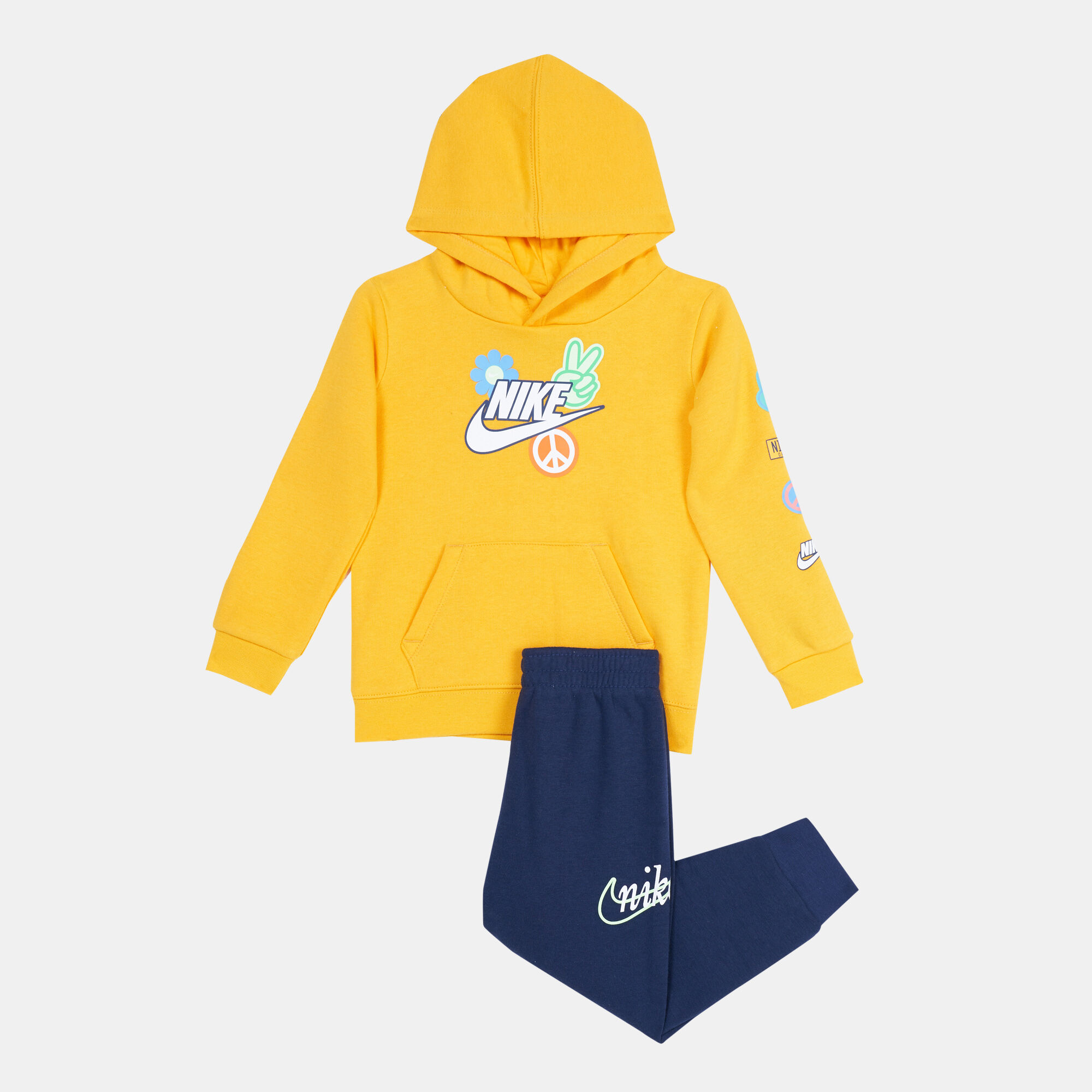 Buy Nike Kids Flower Child Hoodie Set Blue in KSA SSS