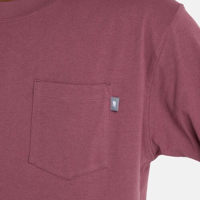 New Balance Men's Athletics Pocket T-Shirt Purple New Balance Men's Athletics Pocket T-Shirt Purple image number 3