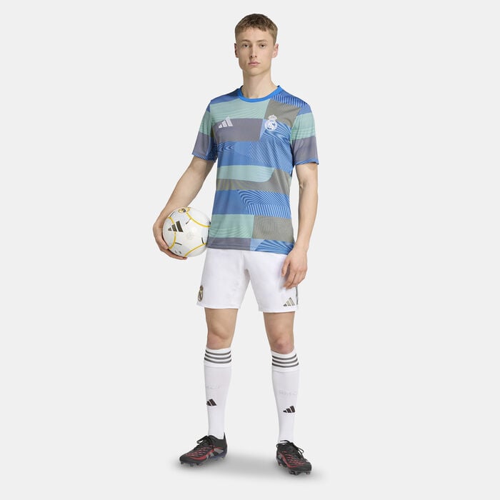 adidas Men's Real Madrid 25/26 Pre-Match Football Jersey Blue adidas Men's Real Madrid 25/26 Pre-Match Football Jersey Blue image number 2