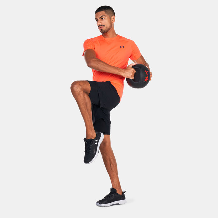 Under Armour Men's UA RUSH™ Emboss T-Shirt Orange Under Armour Men's UA RUSH™ Emboss T-Shirt Orange image number 2