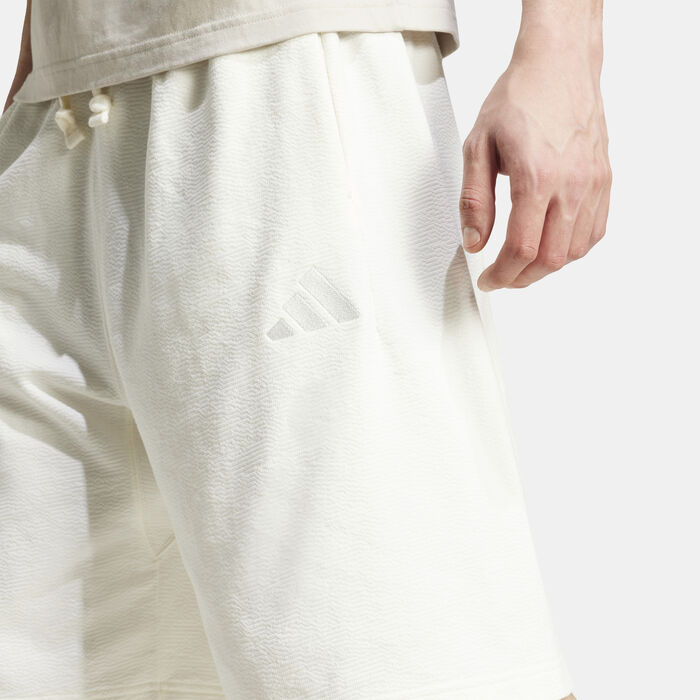 adidas Men's Elevated ALL SZN Cloud Jersey Shorts White image number 3