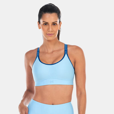 Under Armour Women's Infinity Mid Covered Medium-Support Training Sports Bra Blue