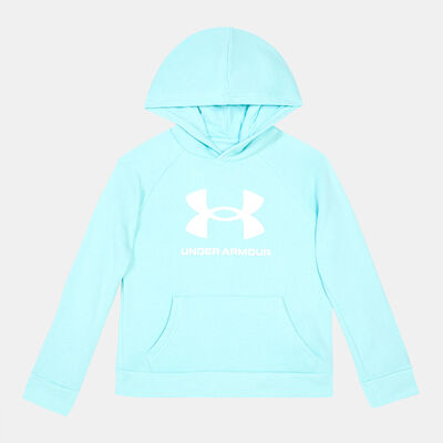 Under Armour Kids' Rival Fleece Big Logo Hoodie Blue Under Armour Kids' Rival Fleece Big Logo Hoodie Blue