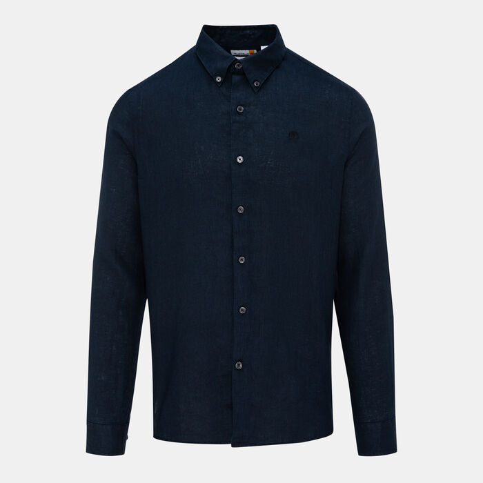 Timberland Men's Mill Brook Linen Shirt Blue Timberland Men's Mill Brook Linen Shirt Blue image number 0