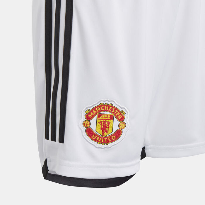 adidas Kids' Manchester United Home Shorts - 2023/24 White adidas Kids' Manchester United Home Shorts - 2023/24 White image number 2