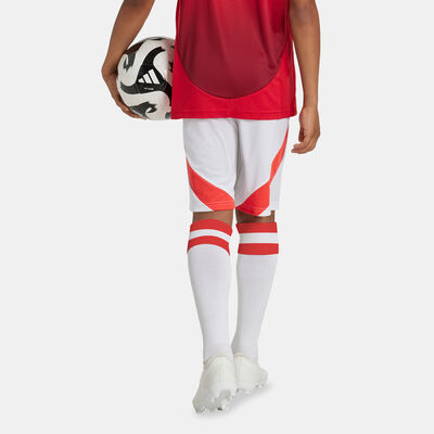 adidas Kids' Manchester United 24/25 Home Replica Football Shorts White adidas Kids' Manchester United 24/25 Home Replica Football Shorts White