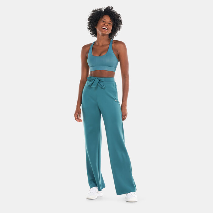 SQUATWOLF Women's Do Knot Wide Leg Pants Green SQUATWOLF Women's Do Knot Wide Leg Pants Green image number 2