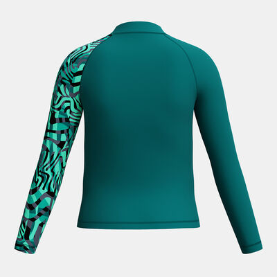 Speedo Kids' Printed Swimming Rashguard Green