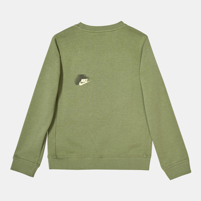 Nike Kids' Sportswear Standard Issue Sweatshirt Green Nike Kids' Sportswear Standard Issue Sweatshirt Green image number 2