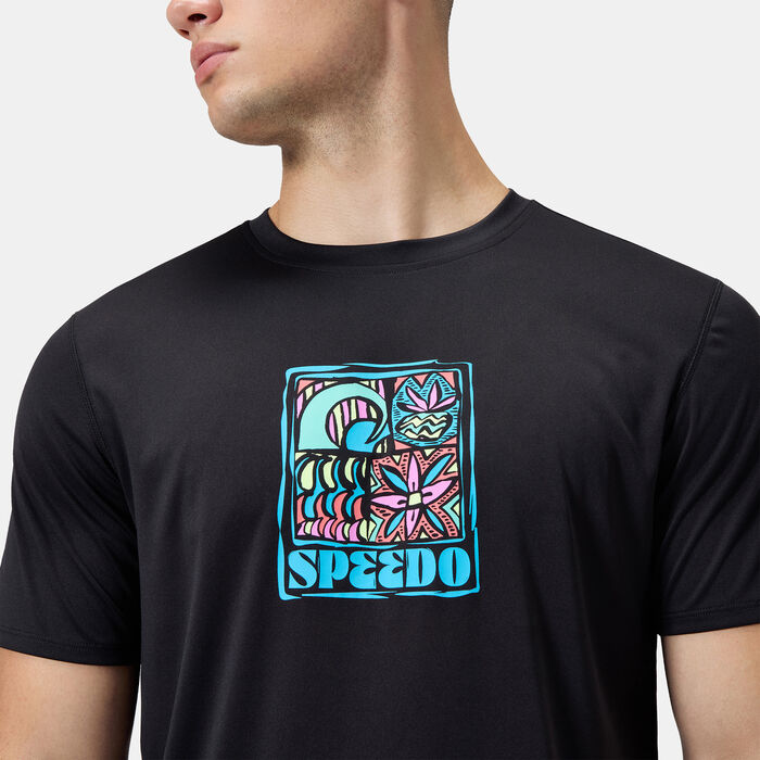 Speedo Men's Graphic Swimming T-Shirt Black Speedo Men's Graphic Swimming T-Shirt Black image number 3