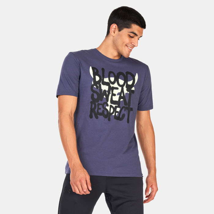 Under Armour Men's Project Rock Payoff T-Shirt Purple Under Armour Men's Project Rock Payoff T-Shirt Purple image number 0