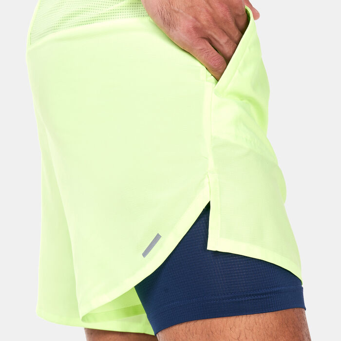 Nike Men's Stride Dri-FIT 2-in-1 Running Shorts Green image number 3