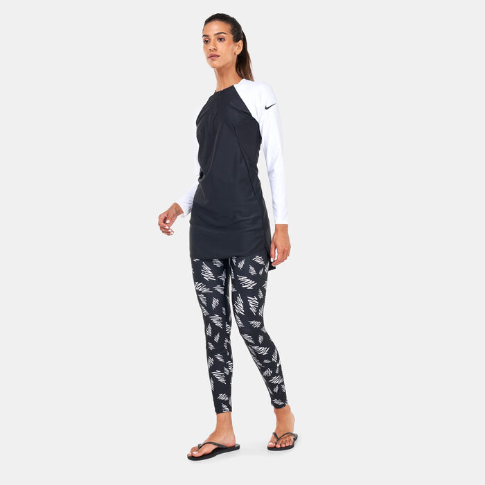 Nike Swim Women's Victory Swimming T-Shirt Black image number 2