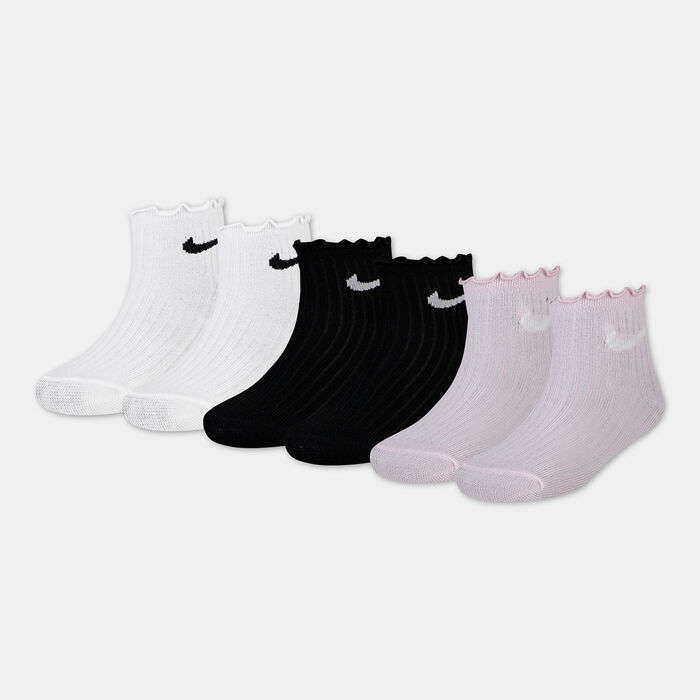 Nike Kids' Lettuce Welt Ankle Socks (3 Pairs) White image number 0