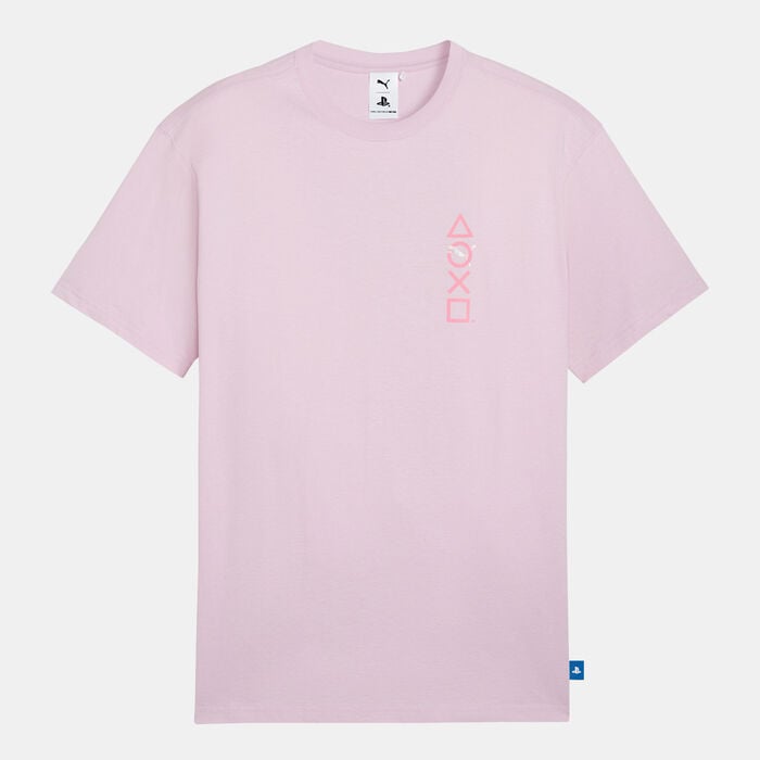 PUMA Men's x PlayStation Elevated T-Shirt Pink PUMA Men's x PlayStation Elevated T-Shirt Pink image number 0