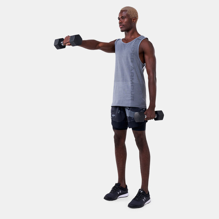 Under Armour Men's UA Stretch Train 7-Inch Camo Shorts Grey image number 2