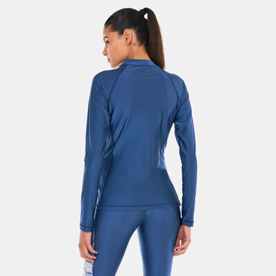 COEGA Women's Printed Long Sleeve Rashguard Blue COEGA Women's Printed Long Sleeve Rashguard Blue