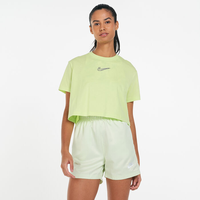 Nike Women's Sportswear Cropped Dance T-Shirt yellow Nike Women's Sportswear Cropped Dance T-Shirt yellow image number 0