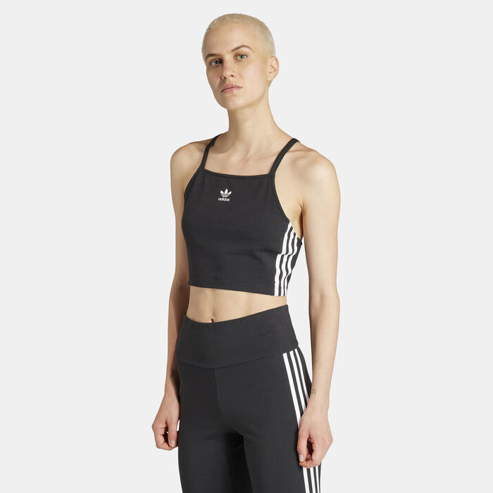 adidas Originals Women's Adicolor 3-Stripes Crop Top Black adidas Originals Women's Adicolor 3-Stripes Crop Top Black image number 0