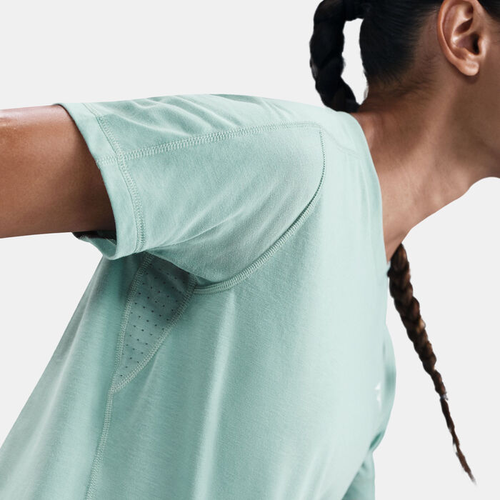 Nike Women's Trail Dri-FIT Running Top Green Nike Women's Trail Dri-FIT Running Top Green image number 5