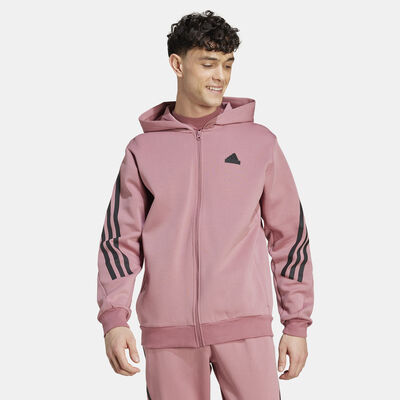 adidas Men's Future Icons 3-Stripes Full Zip Hoodie Red