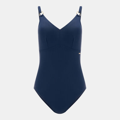 Speedo Women's Shaping Strappy One-Piece Swimsuit Blue