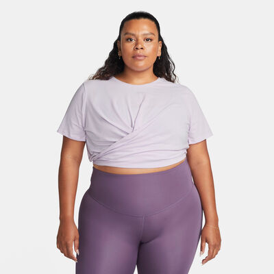 Nike Women's Dri-FIT One Luxe Twist T-Shirt (Plus Size) Purple