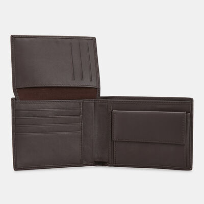 Timberland Men's Trifold Coin Pocket Wallet Brown