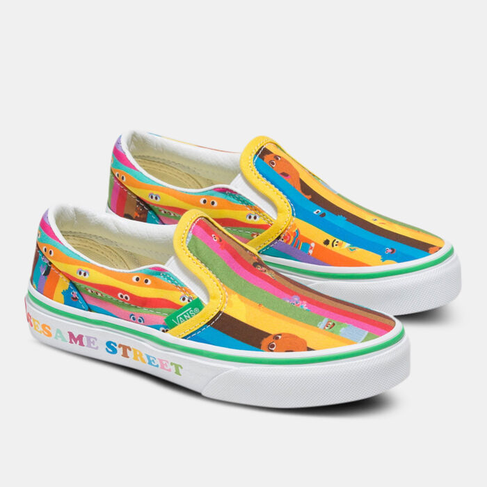 Vans Kids Sesame Street Classic Slip-On Shoes Multi-Color image number 1