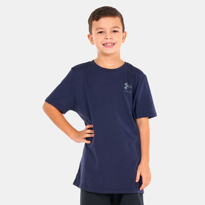 Under Armour Kids' UA Sportstyle Left Chest T-Shirt Blue Under Armour Kids' UA Sportstyle Left Chest T-Shirt Blue