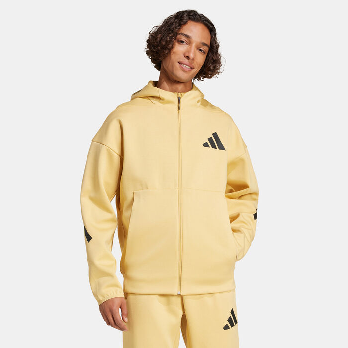 adidas Men's Z.N.E. Full-Zip Hoodie yellow image number 0