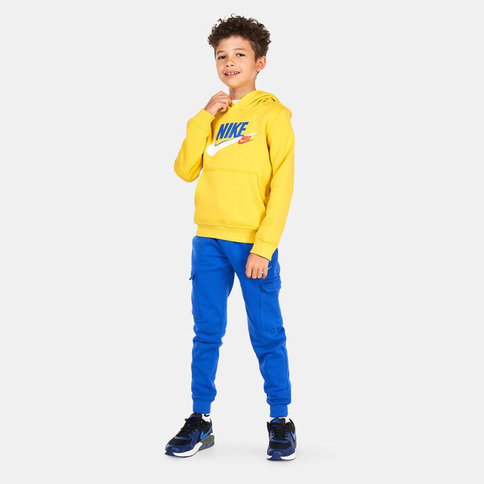 Nike Kids' Sportswear Standard Issue Fleece Hoodie (Older Kids) yellow image number 2