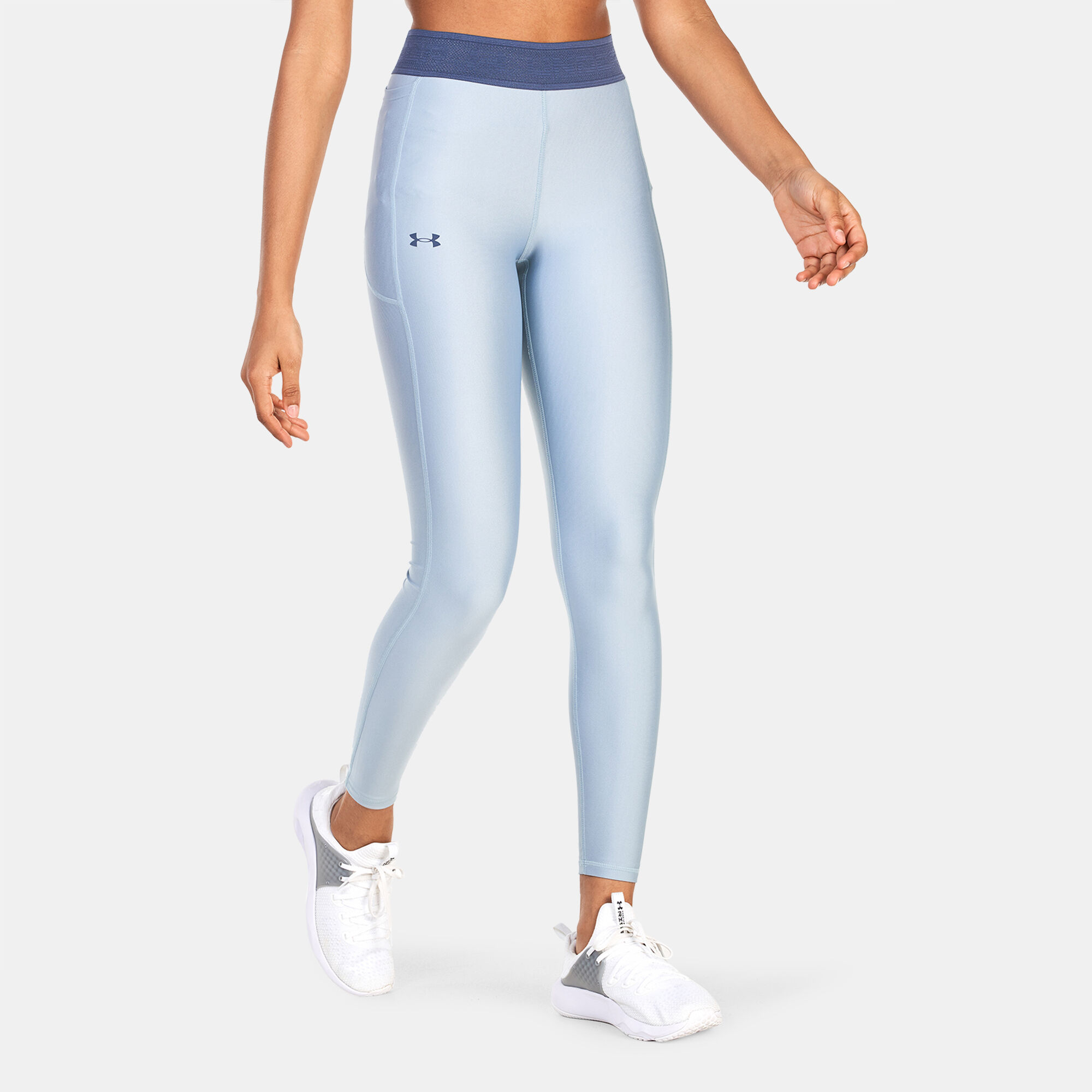 Women s Armour Branded Leggings Grey Under Armour in KSA SSS