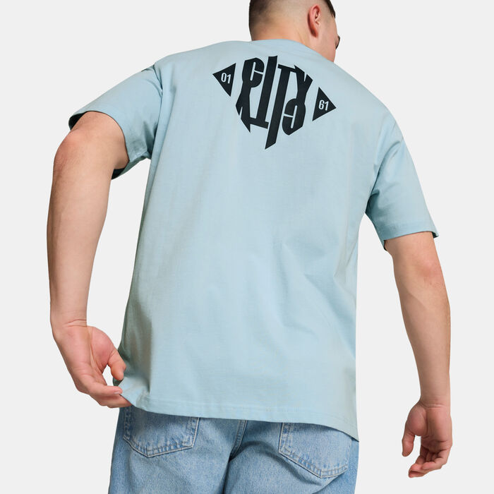 PUMA Men's Manchester City ftblCULTURE+ T-Shirt Grey image number 1