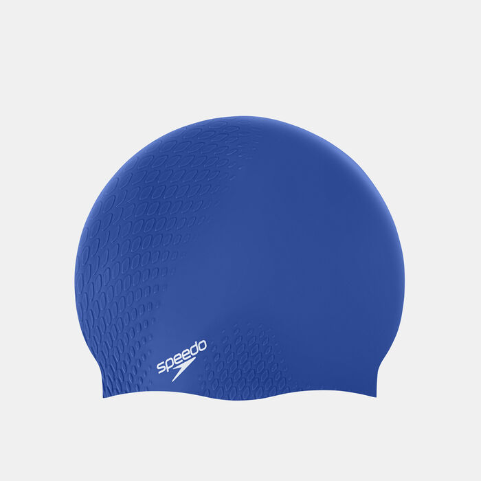 Speedo Bubble Active+ Swimming Cap Blue Speedo Bubble Active+ Swimming Cap Blue image number 0