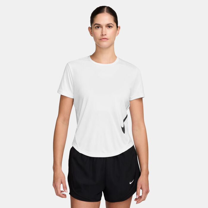 Nike Women's Tempo Swoosh Dri-FIT Running Top White Nike Women's Tempo Swoosh Dri-FIT Running Top White image number 0