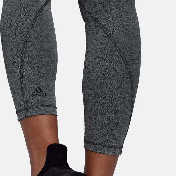 adidas Women's Optime Training Icons 7/8 Leggings Grey adidas Women's Optime Training Icons 7/8 Leggings Grey image number 3