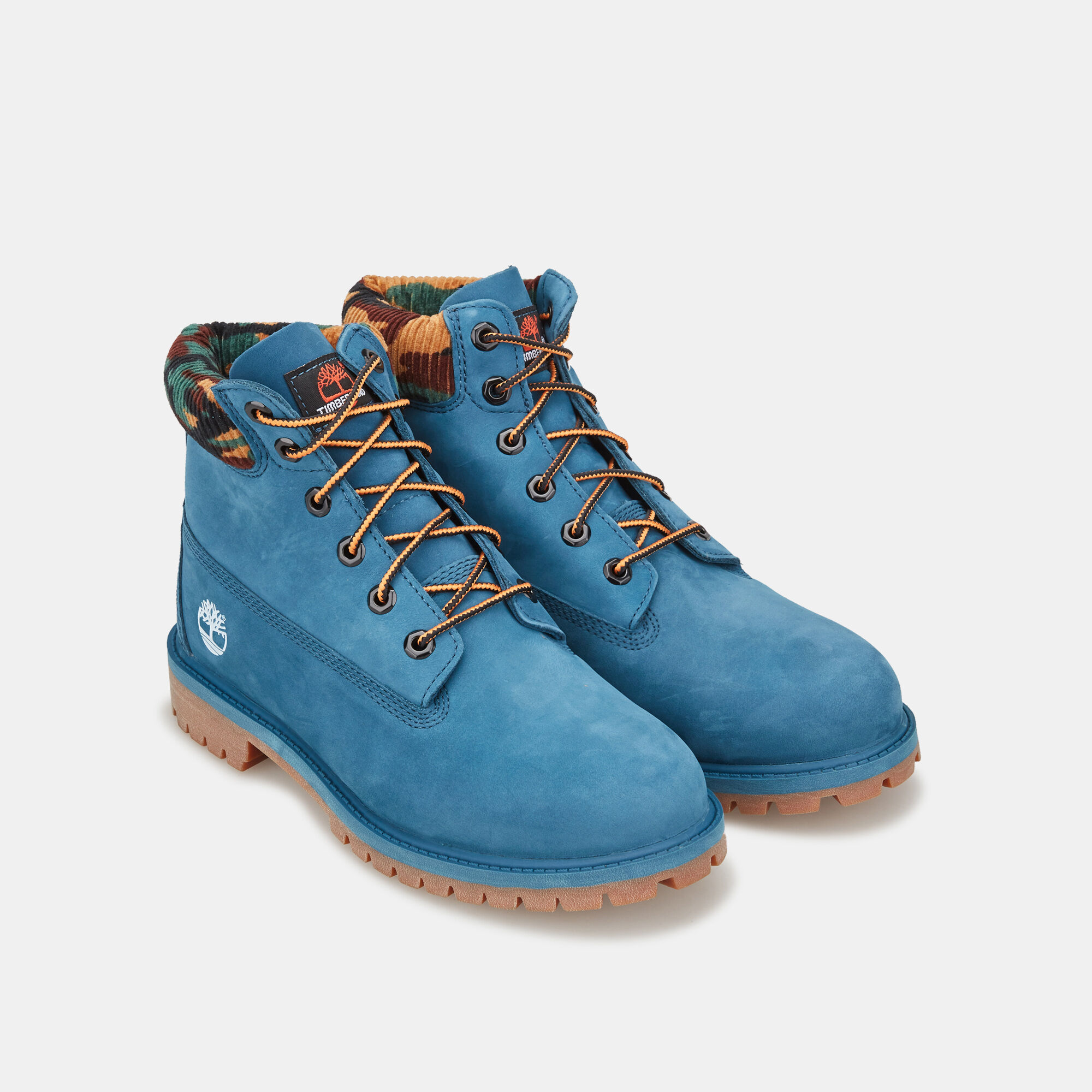 Kids blue top timberland boots