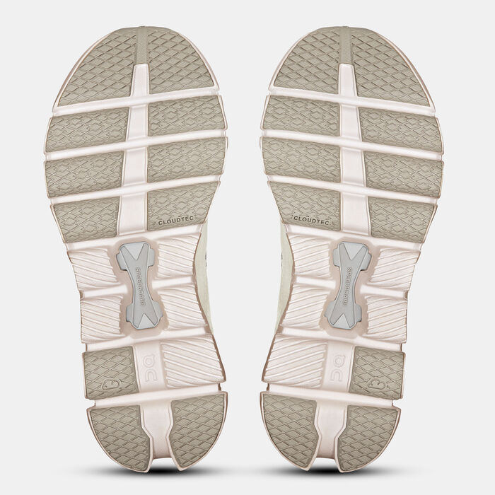 On Women's Cloud X 4 AD Running Shoes White On Women's Cloud X 4 AD Running Shoes White image number 3