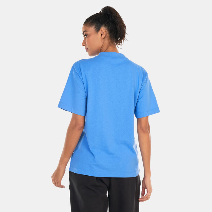 PUMA Women's SUNPŌ Mock Neck T-Shirt Blue PUMA Women's SUNPŌ Mock Neck T-Shirt Blue image number 1