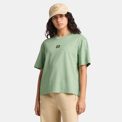 Timberland Women's Stack Logo T-Shirt Green Timberland Women's Stack Logo T-Shirt Green