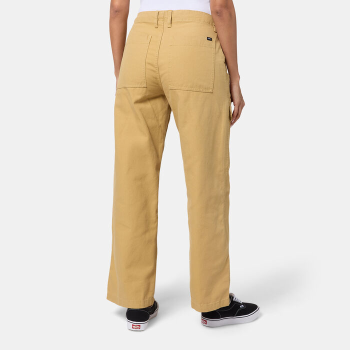 Vans Women's Arroyo Wide-Leg Cargo Pants yellow image number 1