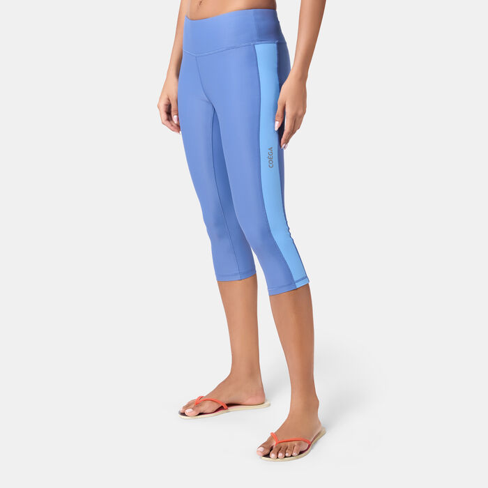 COEGA Women's 3/4 Swimming Leggings Blue COEGA Women's 3/4 Swimming Leggings Blue image number 0